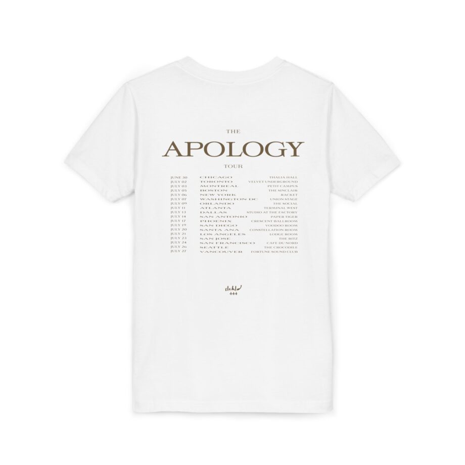 Wave to earth Slchld 'apology' Na Tour Youth Short Sleeve Tee