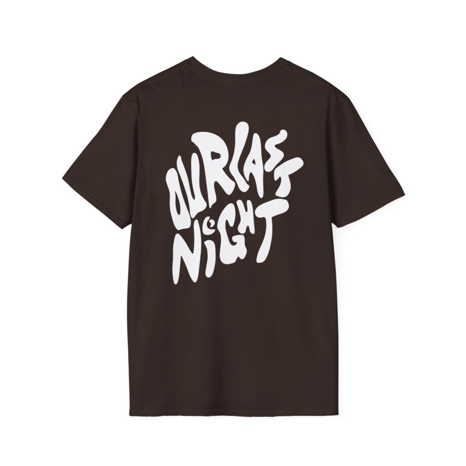 Our Last Night Black Swirl Text Unisex Softstyle T-shirt