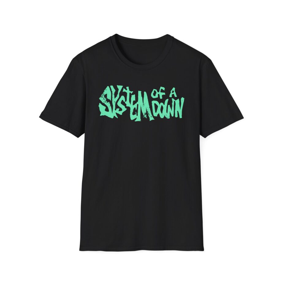 System of a Down Turquoise Log Unisex Softstyle T-Shirt