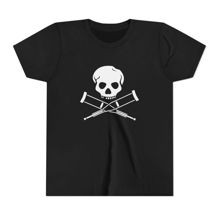 Jackass Skull and Crutches Youth Short Sleeve Tee