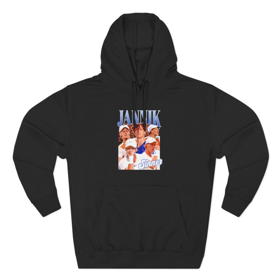 Jannik Sinner Retro Art Three-Panel Fleece Hoodie