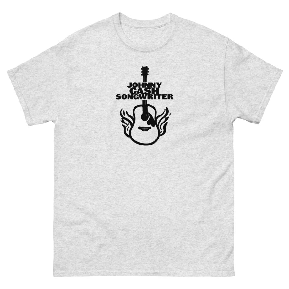 Johnny Cash Flaming Guitar Unisex classic tee