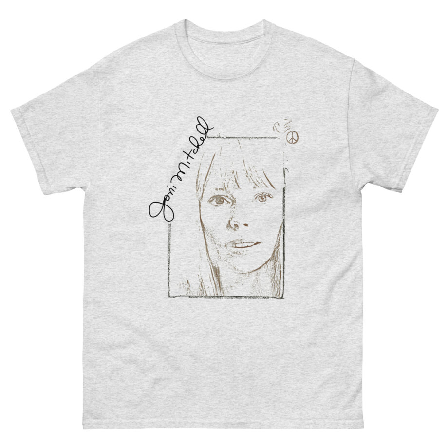 Joni Mitchell Portrait Signature Unisex classic tee