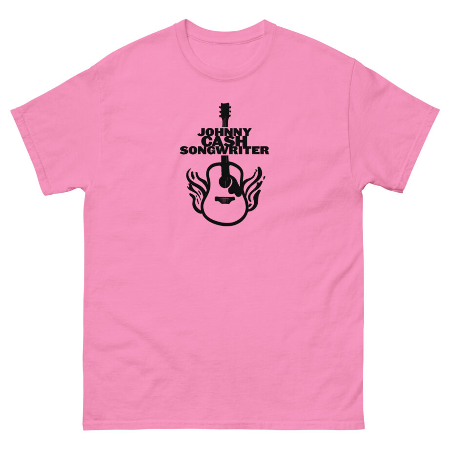 Johnny Cash Flaming Guitar Unisex classic tee