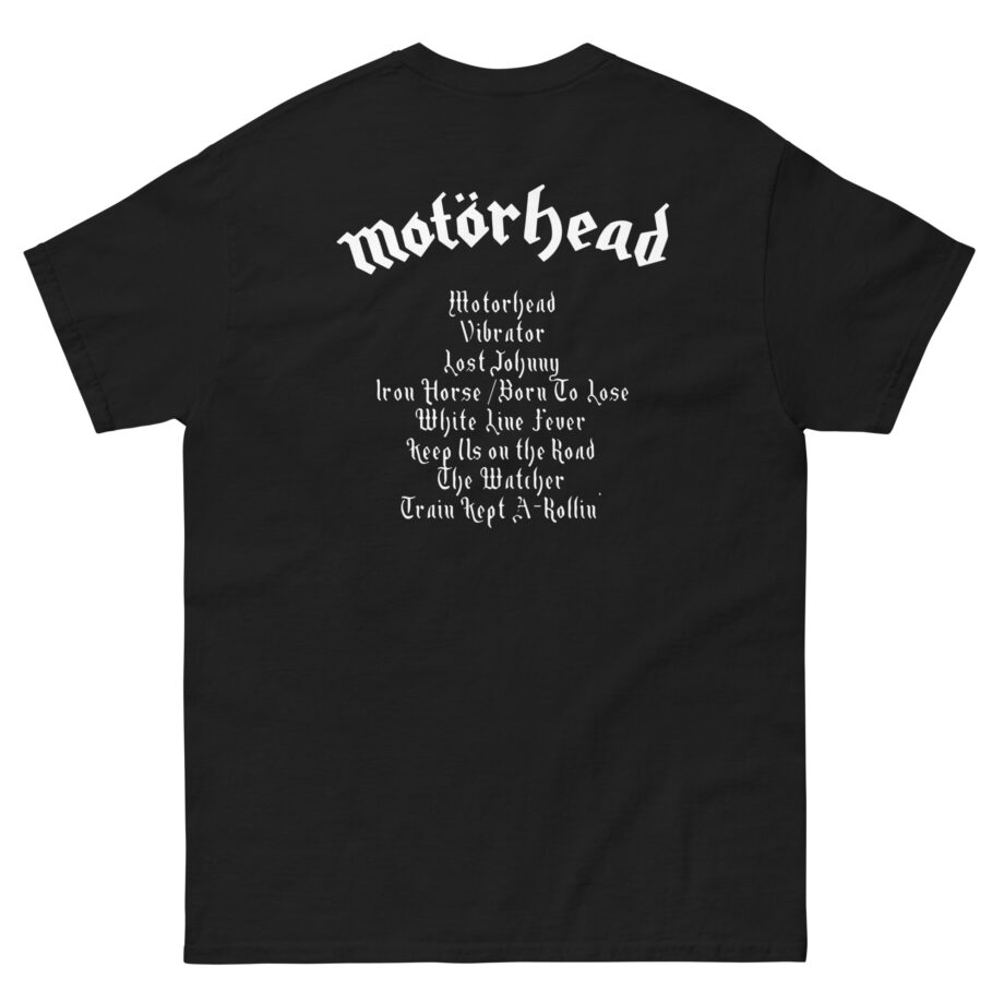 Lemmy Motörhead Tracklist Unisex classic tee