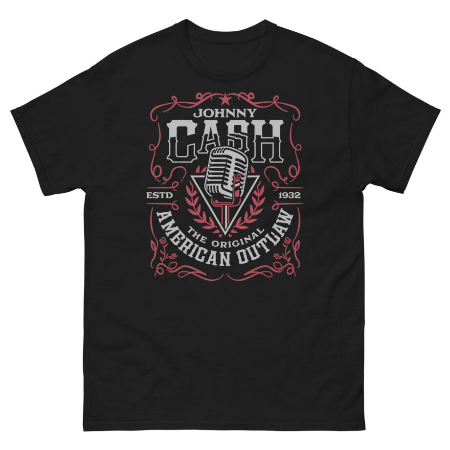 Johnny Cash American Outlaw Microphone Unisex classic tee