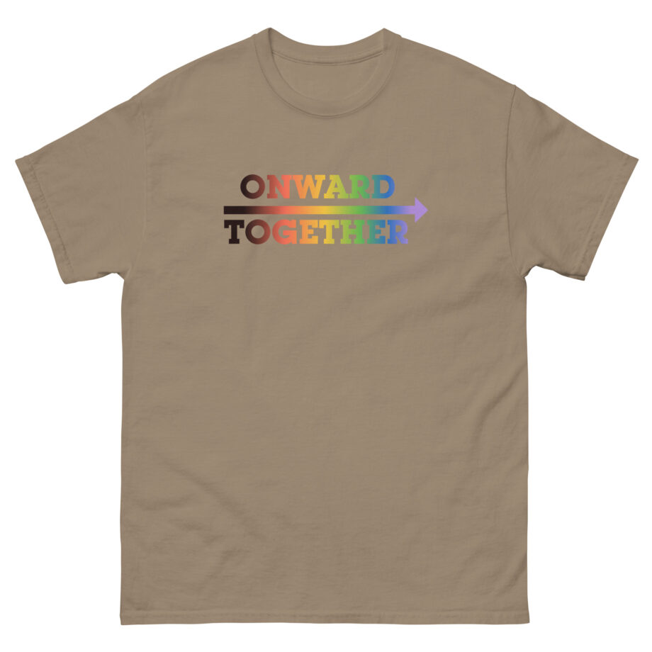 But Her Emails Onward Together Pride Logo Unisex classic tee