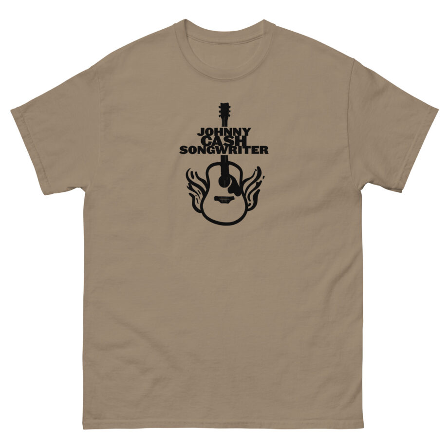 Johnny Cash Flaming Guitar Unisex classic tee