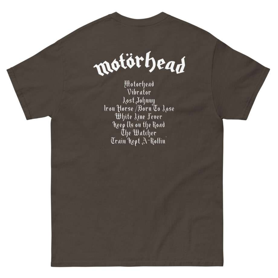 Lemmy Motörhead Tracklist Unisex classic tee