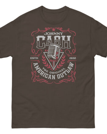 Johnny Cash American Outlaw Microphone Unisex classic tee