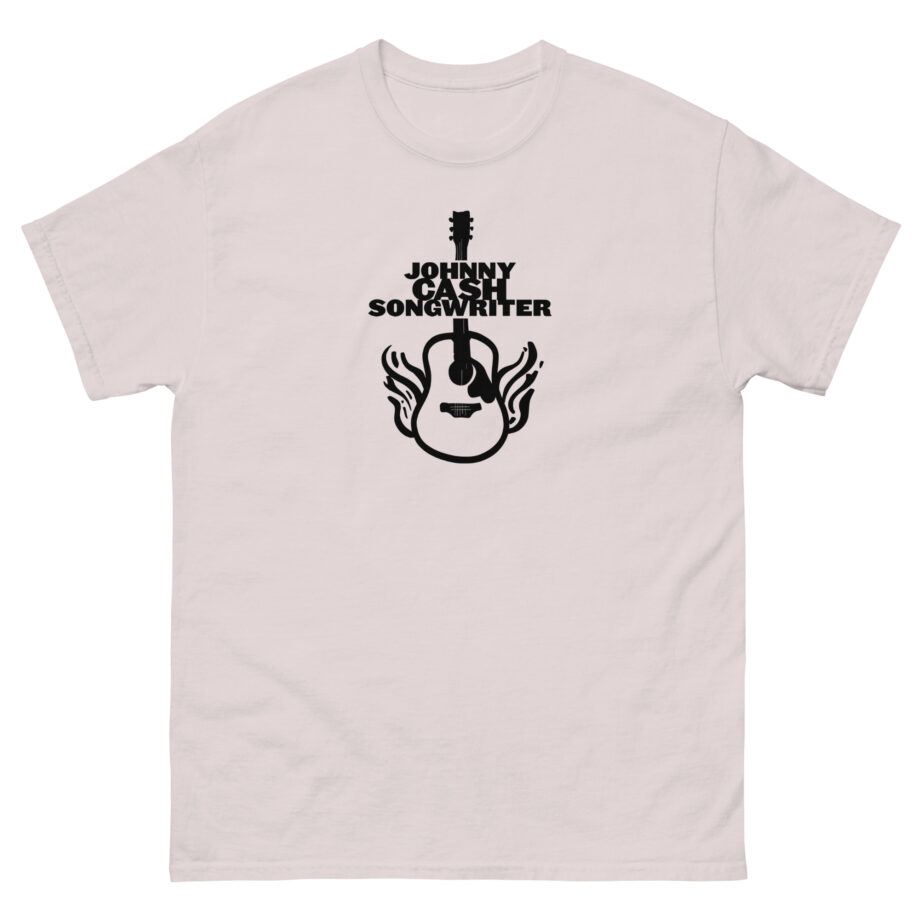 Johnny Cash Flaming Guitar Unisex classic tee