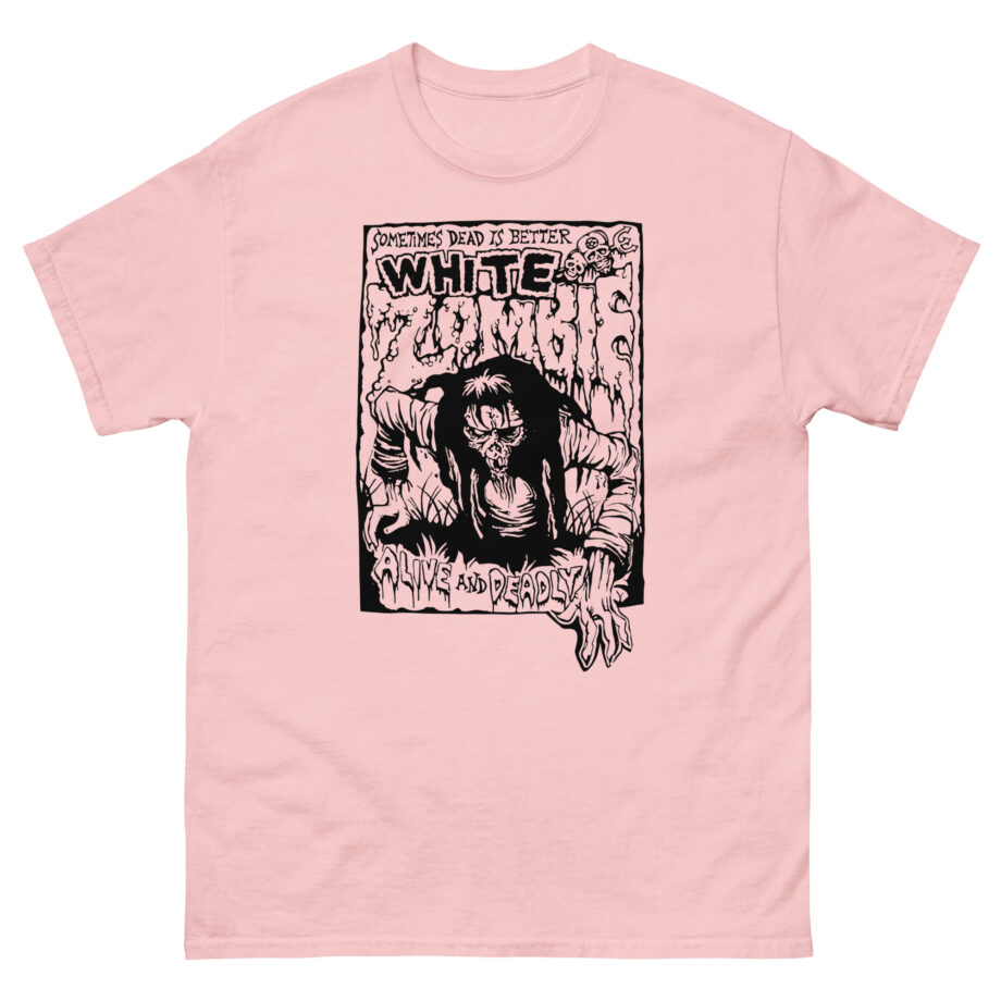 White Zombie Alive and Deadly Unisex classic tee