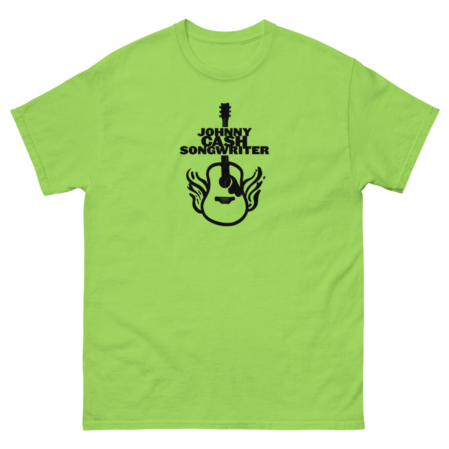 Johnny Cash Flaming Guitar Unisex classic tee