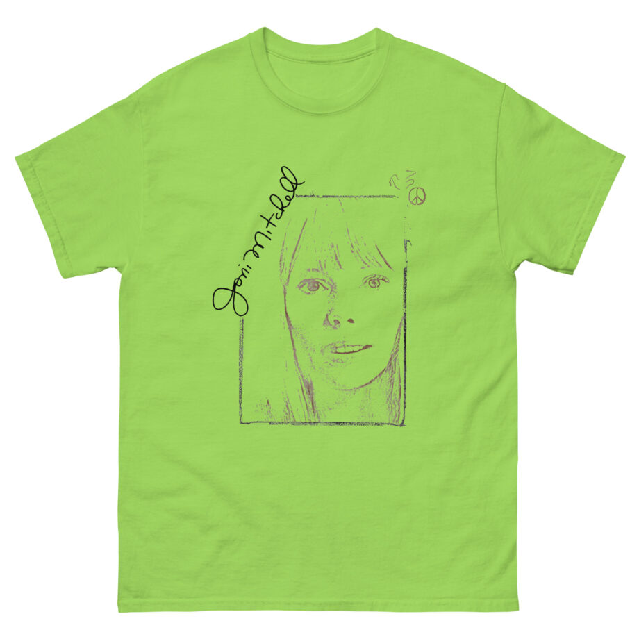 Joni Mitchell Portrait Signature Unisex classic tee