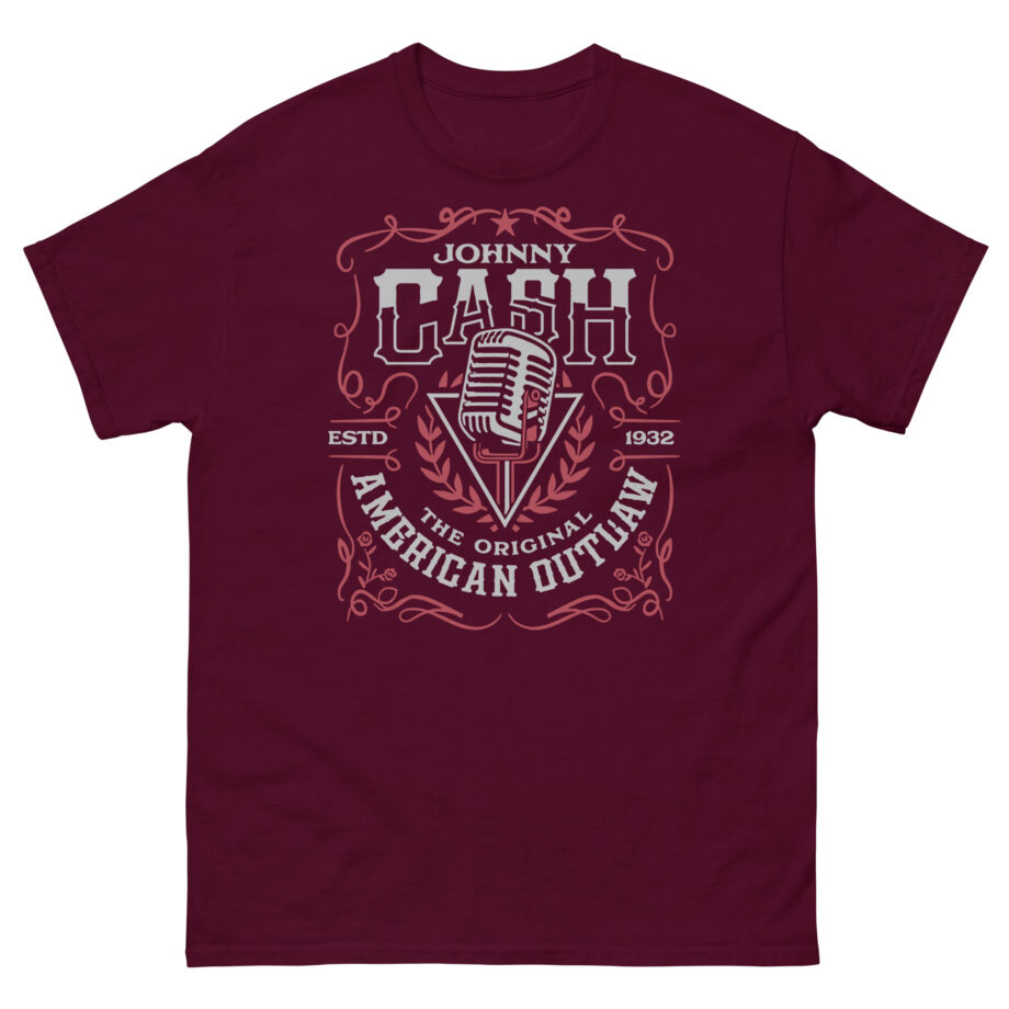 Johnny Cash American Outlaw Microphone Unisex classic tee