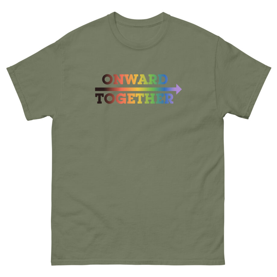 But Her Emails Onward Together Pride Logo Unisex classic tee