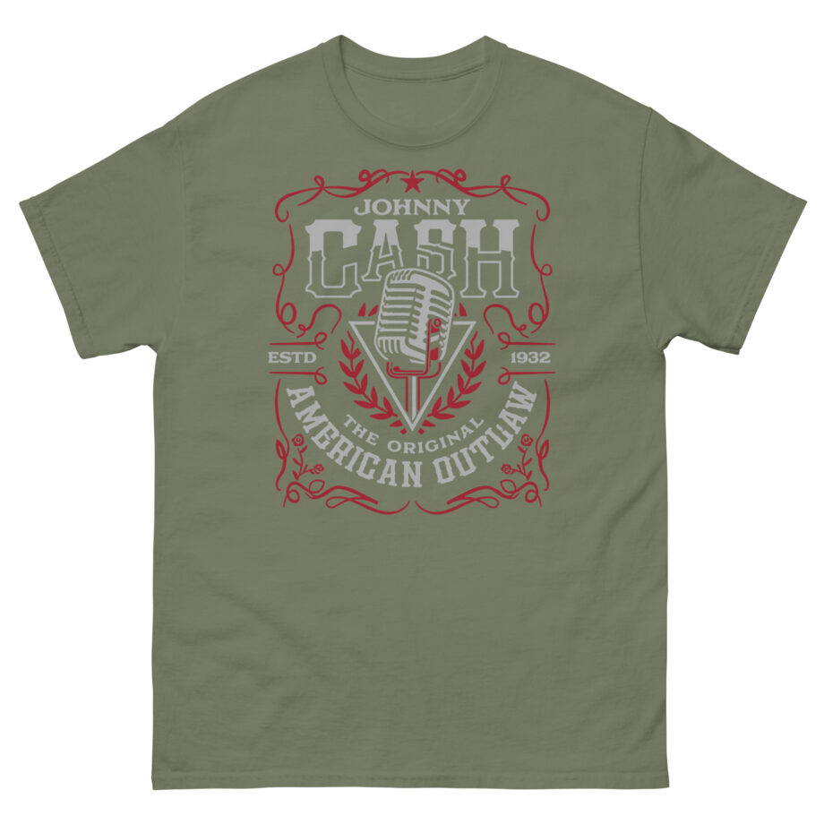 Johnny Cash American Outlaw Microphone Unisex classic tee