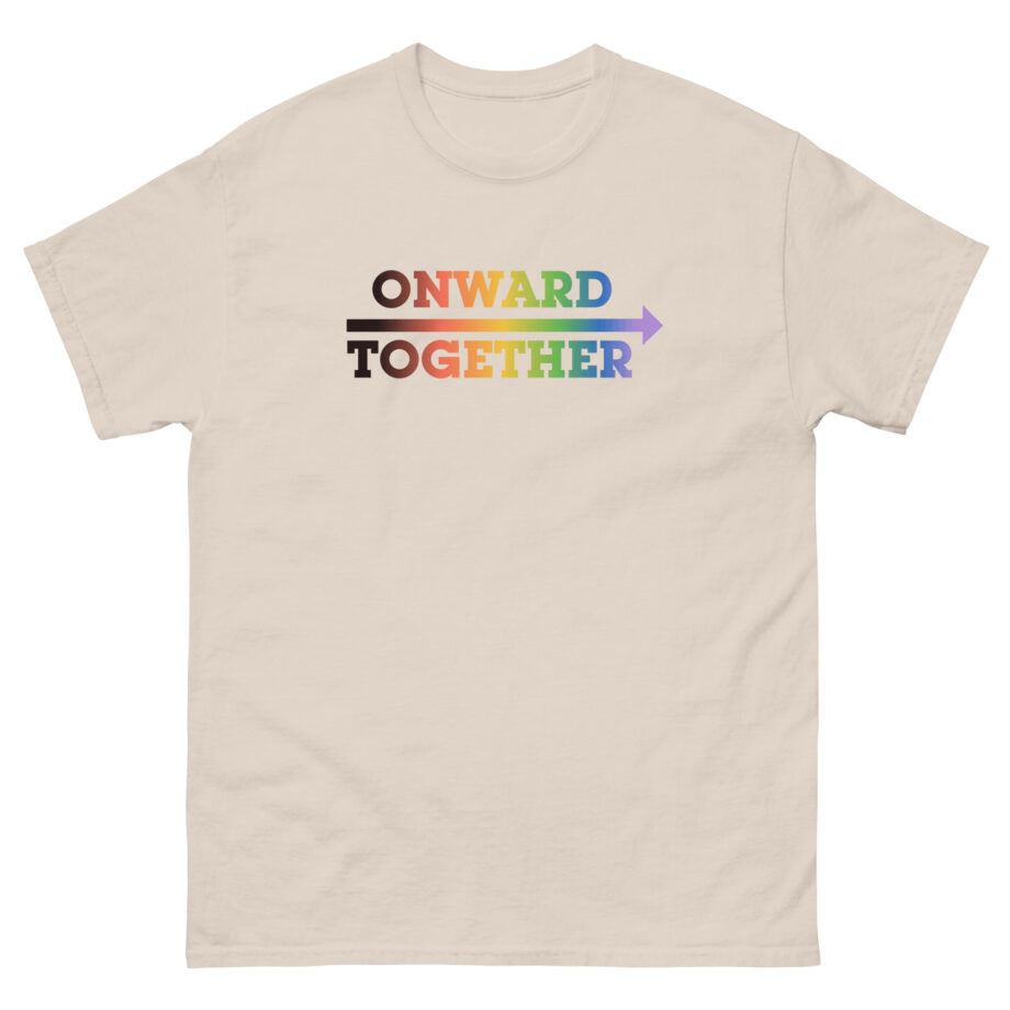 But Her Emails Onward Together Pride Logo Unisex classic tee