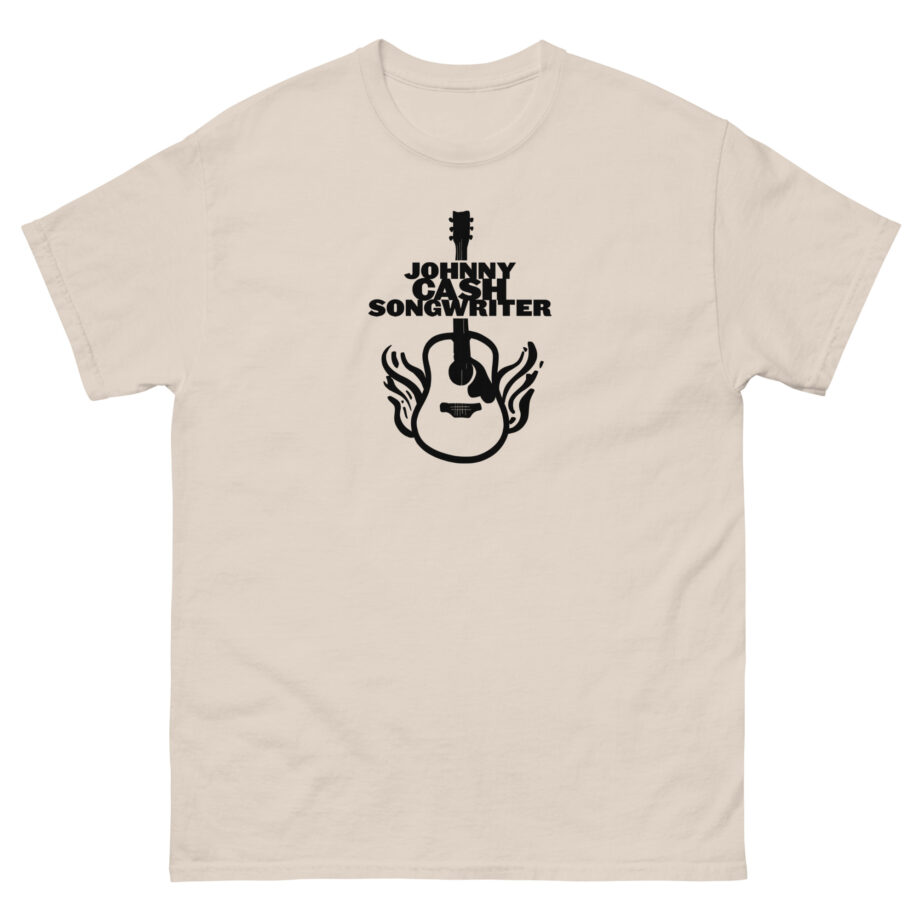 Johnny Cash Flaming Guitar Unisex classic tee