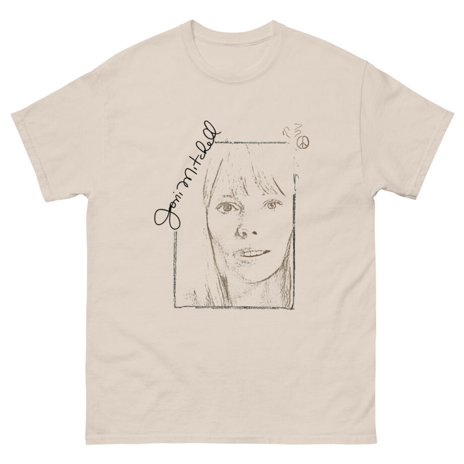 Joni Mitchell Portrait Signature Unisex classic tee
