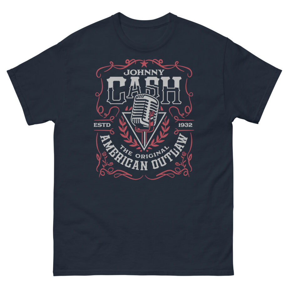 Johnny Cash American Outlaw Microphone Unisex classic tee