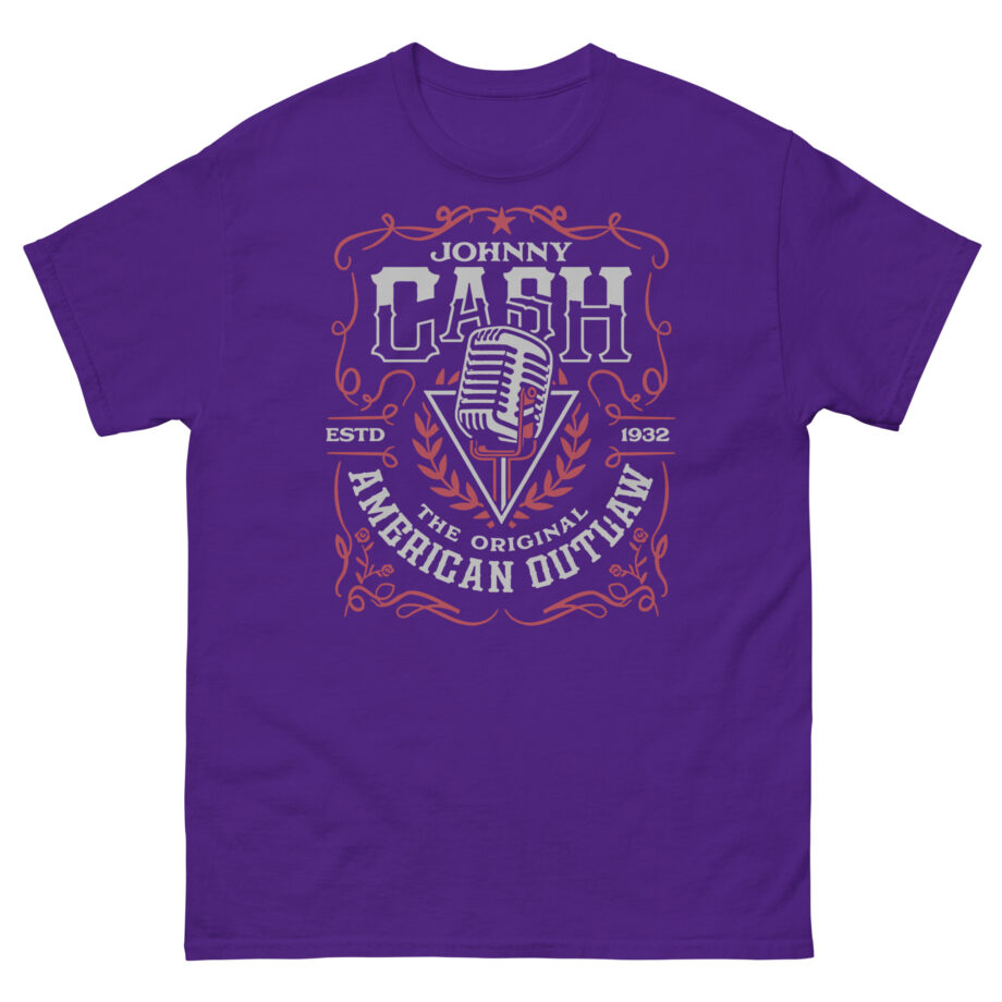 Johnny Cash American Outlaw Microphone Unisex classic tee