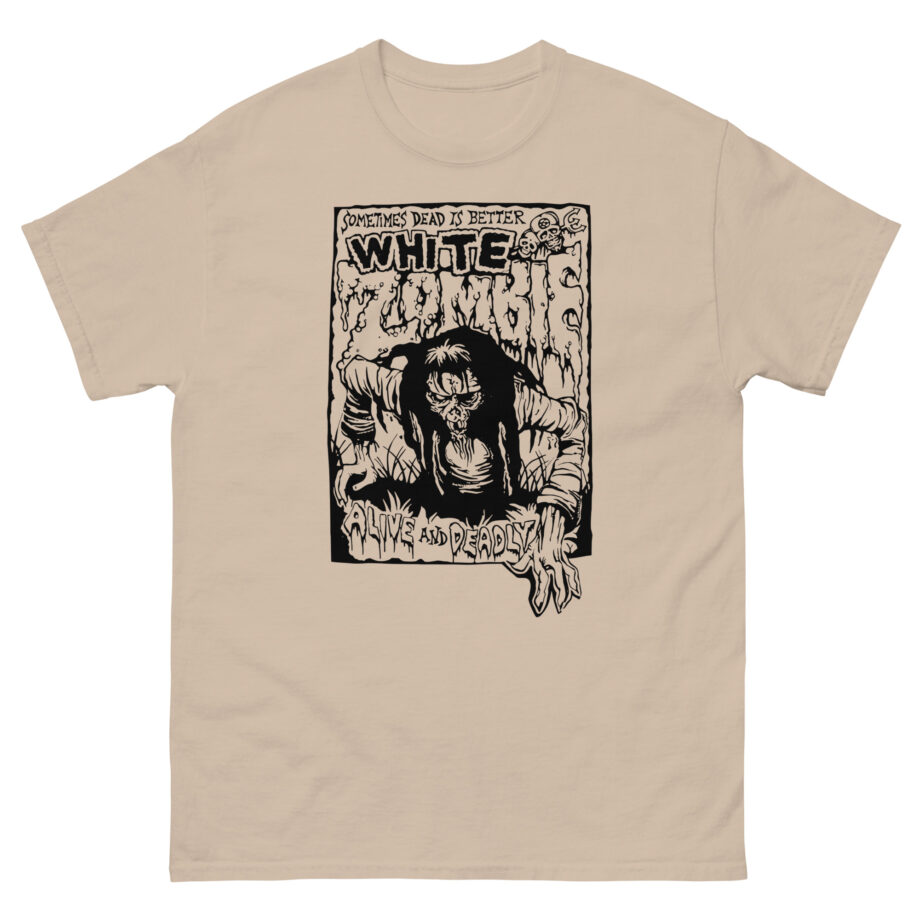 White Zombie Alive and Deadly Unisex classic tee