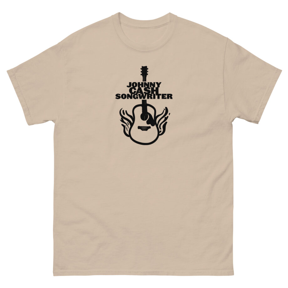 Johnny Cash Flaming Guitar Unisex classic tee
