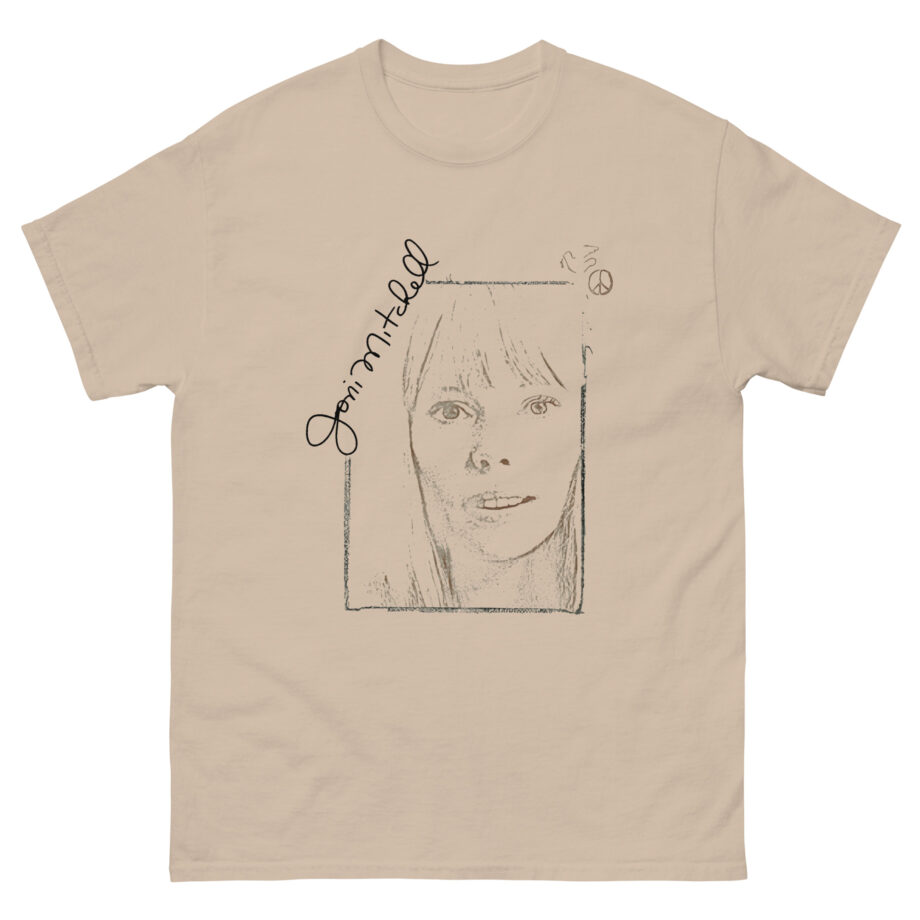 Joni Mitchell Portrait Signature Unisex classic tee