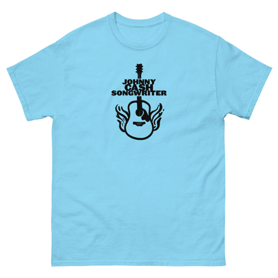 Johnny Cash Flaming Guitar Unisex classic tee