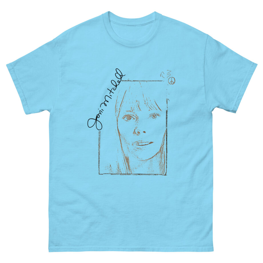 Joni Mitchell Portrait Signature Unisex classic tee
