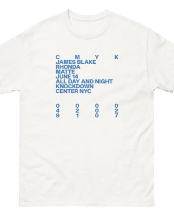 James Blake Cmyk Knockdownx Event Unisex classic tee