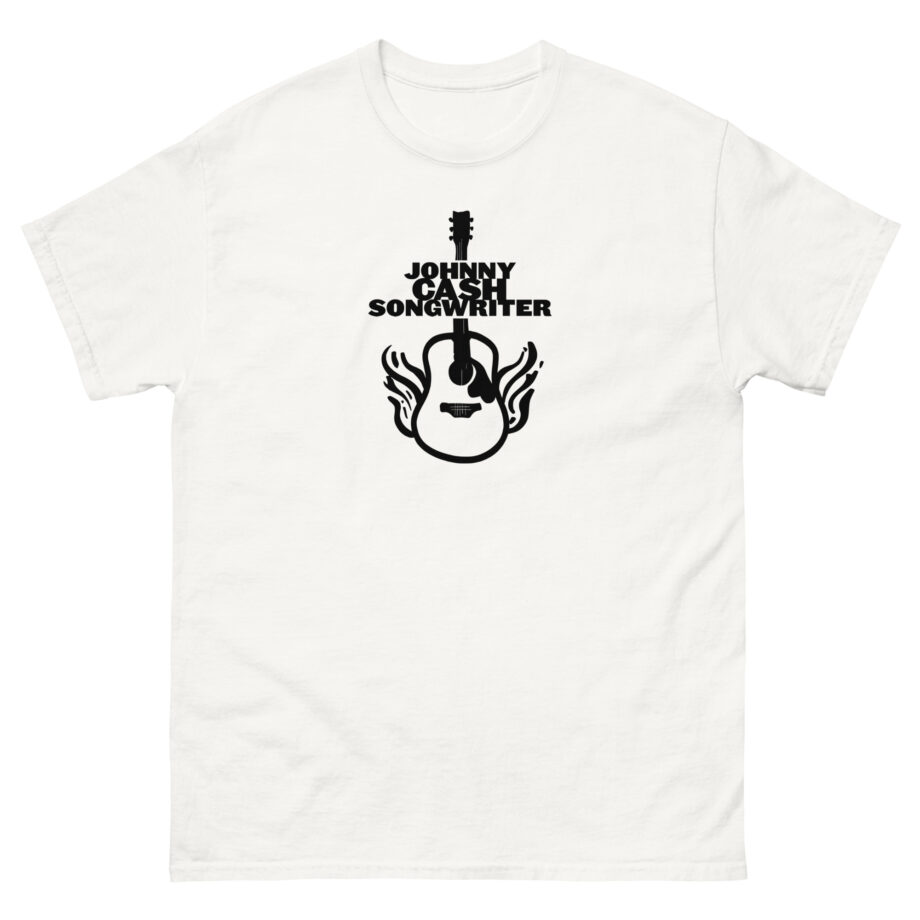 Johnny Cash Flaming Guitar Unisex classic tee
