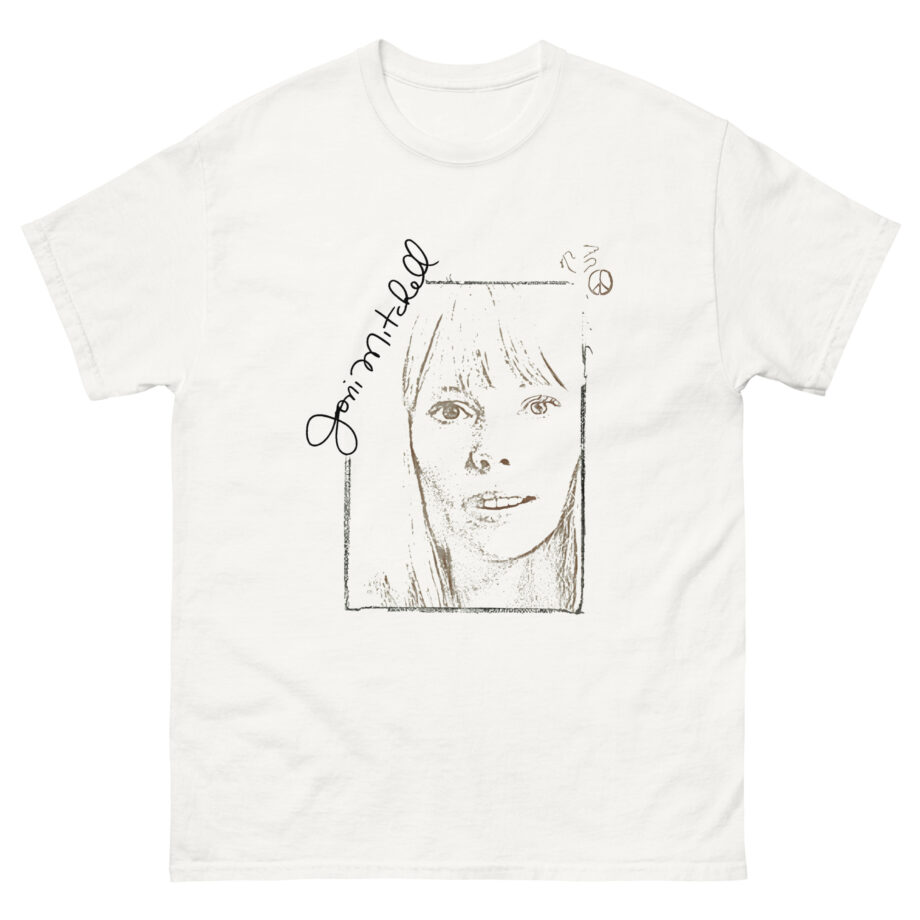 Joni Mitchell Portrait Signature Unisex classic tee